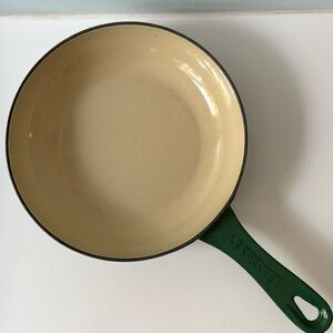 Vintage Green Le Crueset 8” Enamel Frying Pan